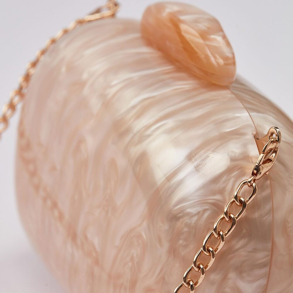 3798 Small Clutch Purses Prom Acrylic Evening Bags with Gold Chain Gold - Picture 7 of 9